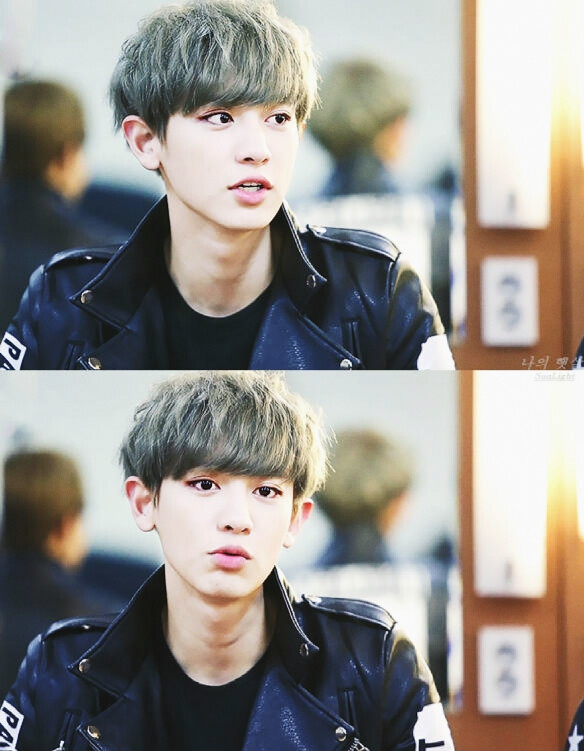朴灿烈 chanyeol 2015 call me baby 银发