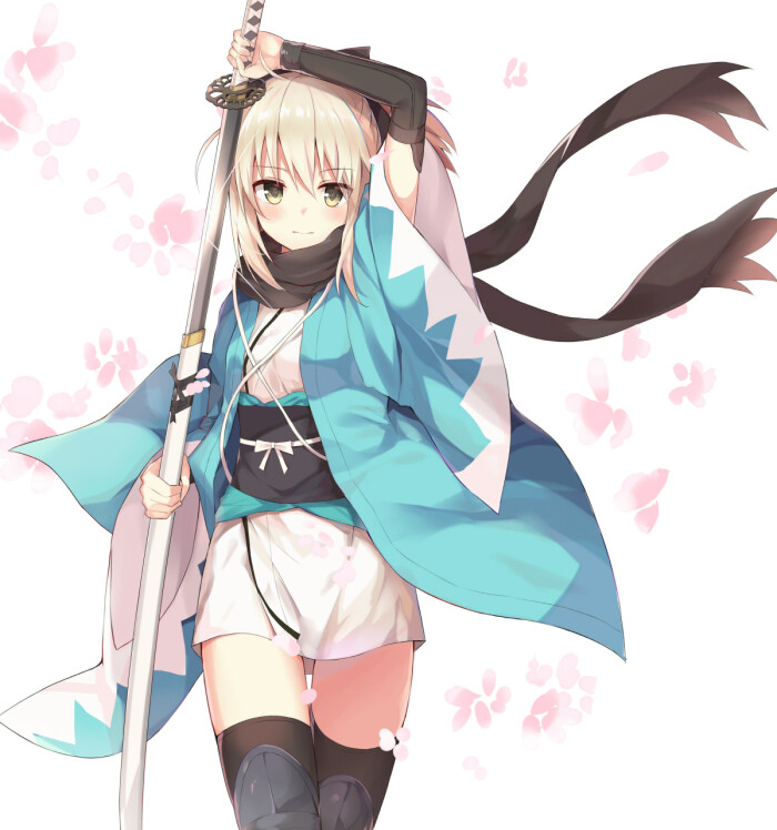 插画手绘 二次元 少女 唯美 萌 fate/grand order 冲田总司