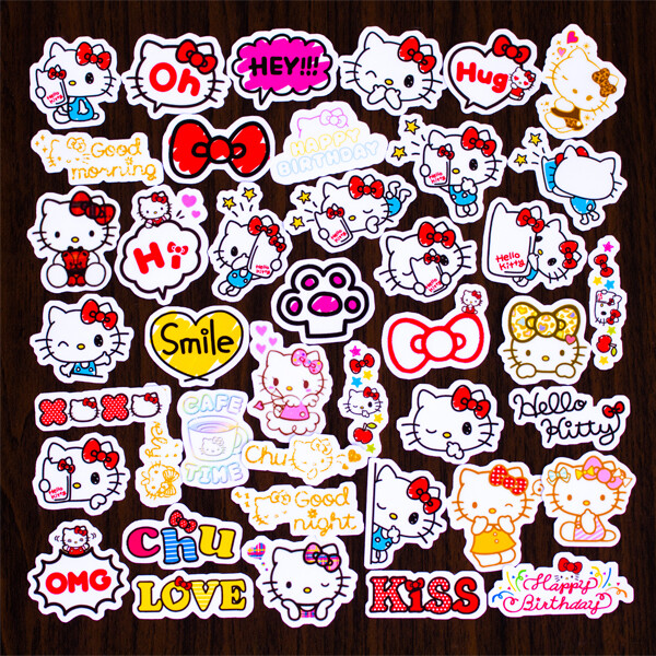 手账贴纸 line表情贴纸 hello kity 凯蒂猫 周边 日记相册diy