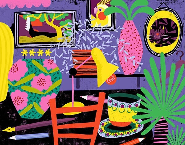 看着这种缤纷的配色就心情大好,荷兰插画家marijke buurlage