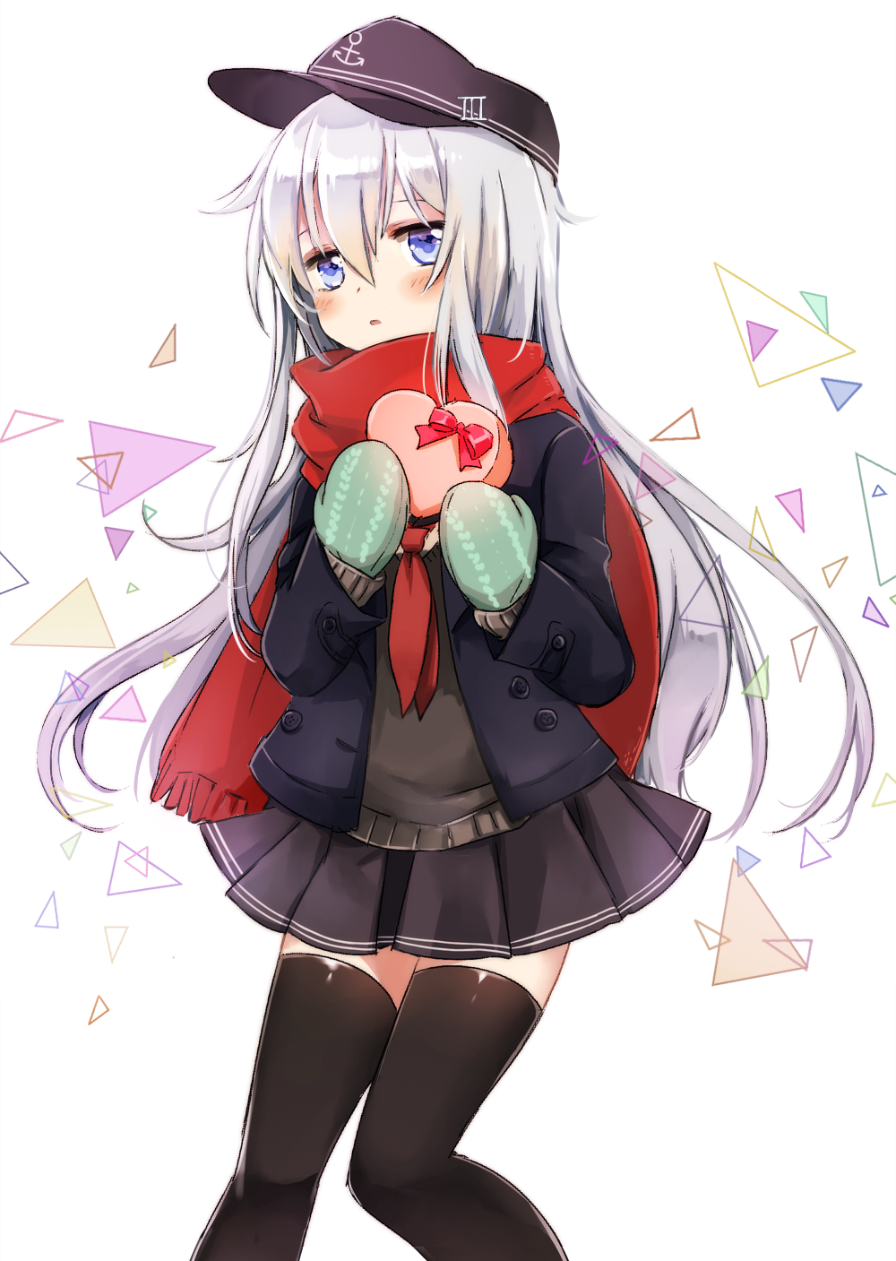 二次元 少女 围巾 冬日