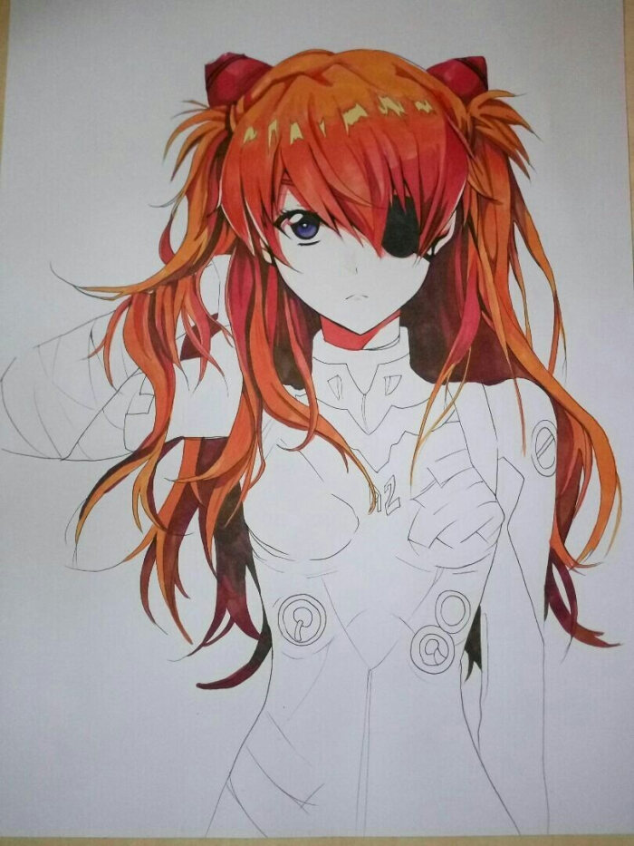 桃花 临摹 明日香 手绘