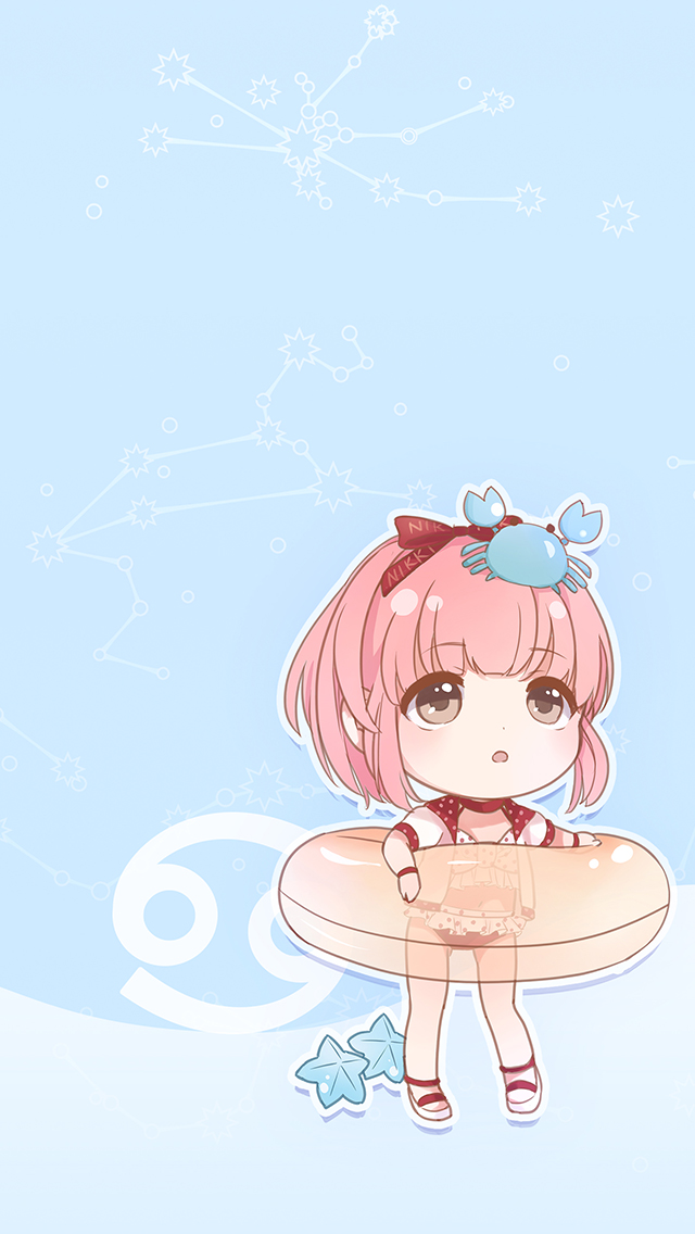 巨蟹座 暖暖的12星座手机壁纸 跃动少女