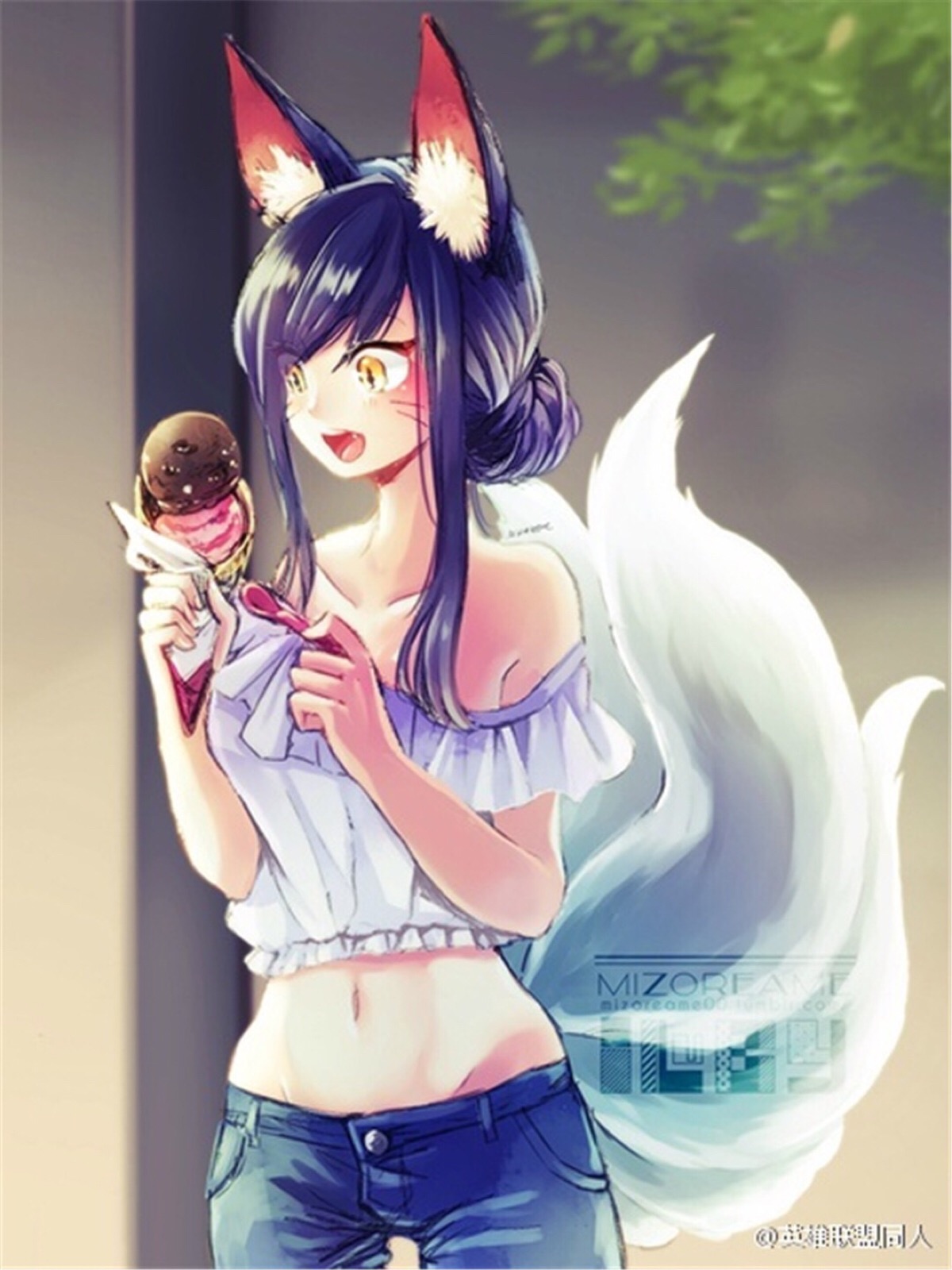 lol英雄联盟 狐狸 同人 好美啊 (*≥▽≤)