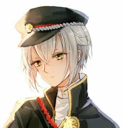 银发碧瞳 美少年 二次元 军服