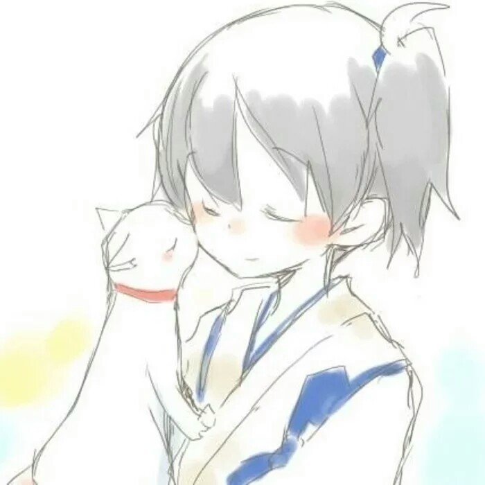 by:九九 动漫女生头像 水彩 卡通 女生 动漫 猫