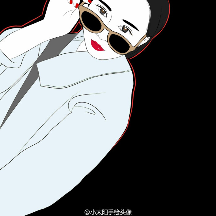 手绘头像小太阳手绘