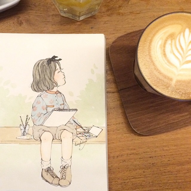 萝莉 呆萌 可爱 头像 背景 壁纸 屏幕 插画 女生 萌萌哒 小清新 短发