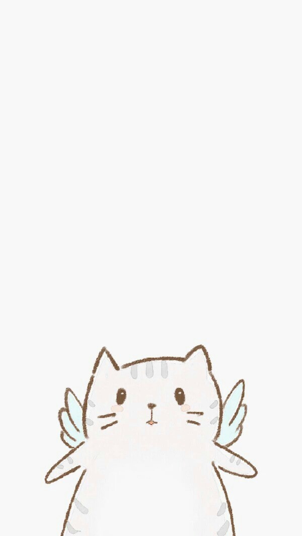 猫萌物,情侣,,白底壁纸,简单平铺,小清新()