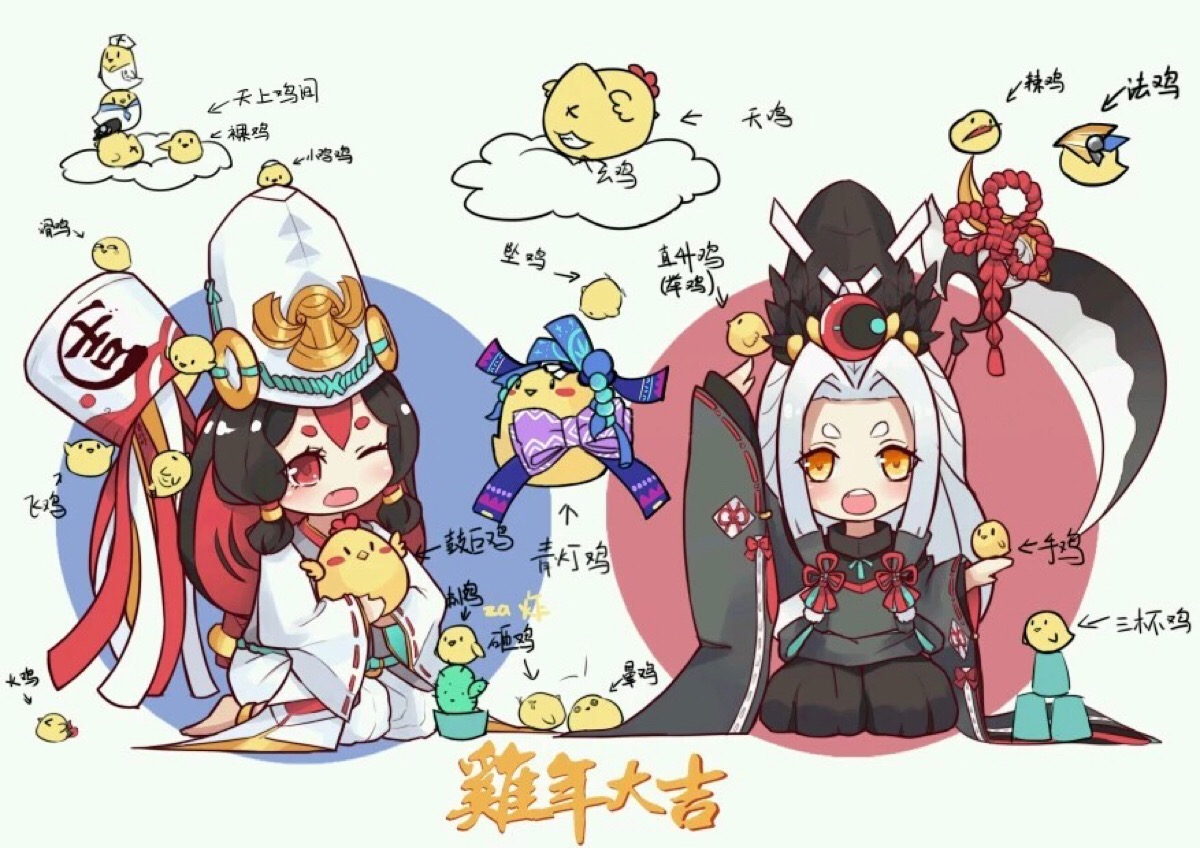恭贺新春,鸡年快乐,鸡年大吉,新年贺图,动漫