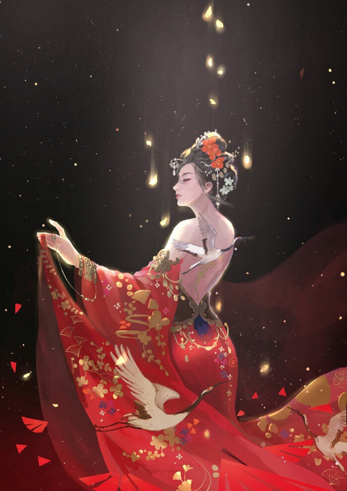古风红妆美人