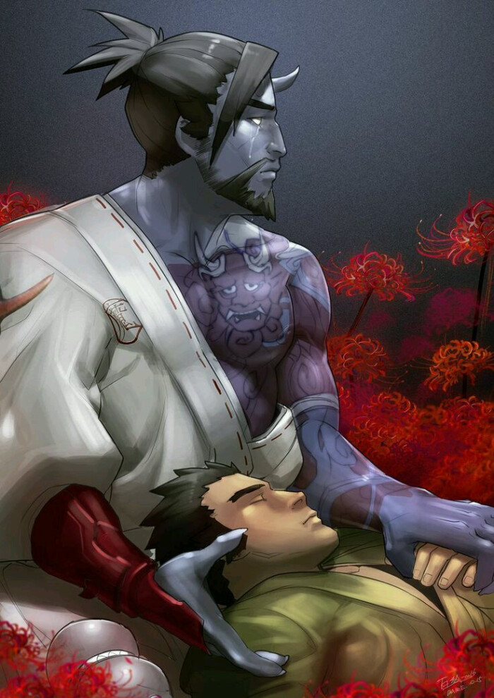 守望先锋 overwatch 半藏hanzo 源氏genji 黄泉路上的双龙我以自己的