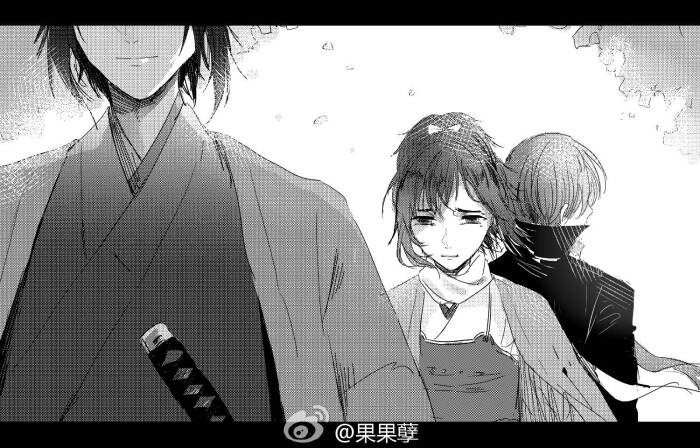 刀剑乱舞,冲田组,冲田总司,大和守安定,加州清光,转自微博