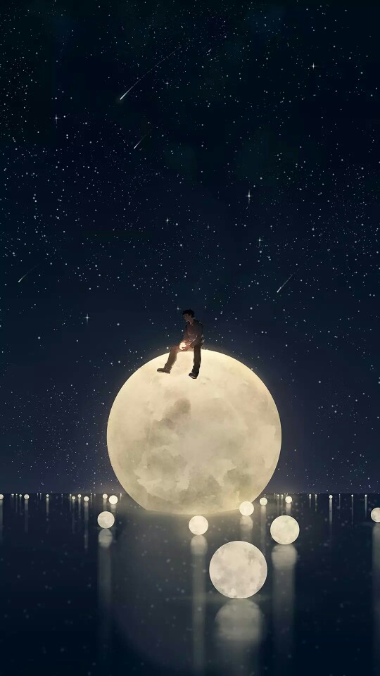 风景 高清 护眼 美图 校园 背景 清晰 空间背景 月亮 黑夜 星星 唯美图片