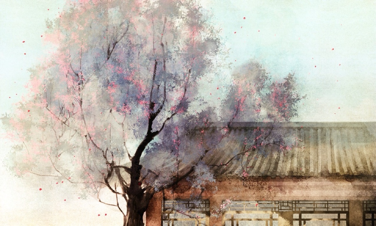 古风 手绘 古韵 风景 插画