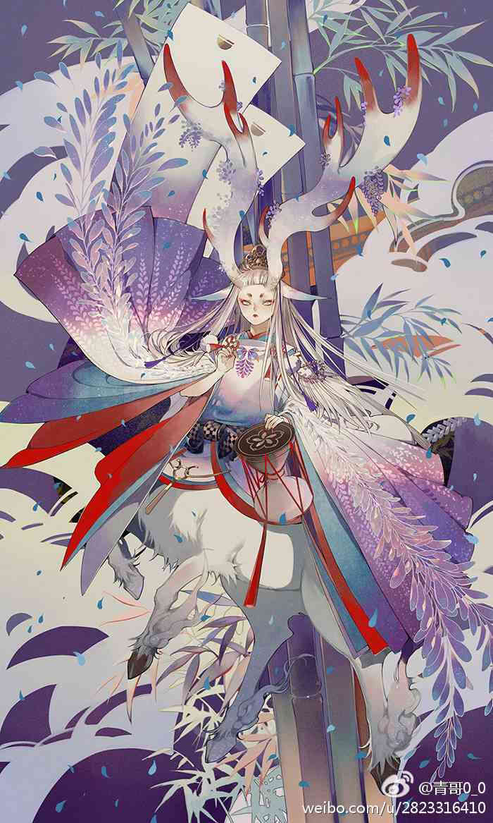 阴阳师小鹿男皮肤紫藤苑雪