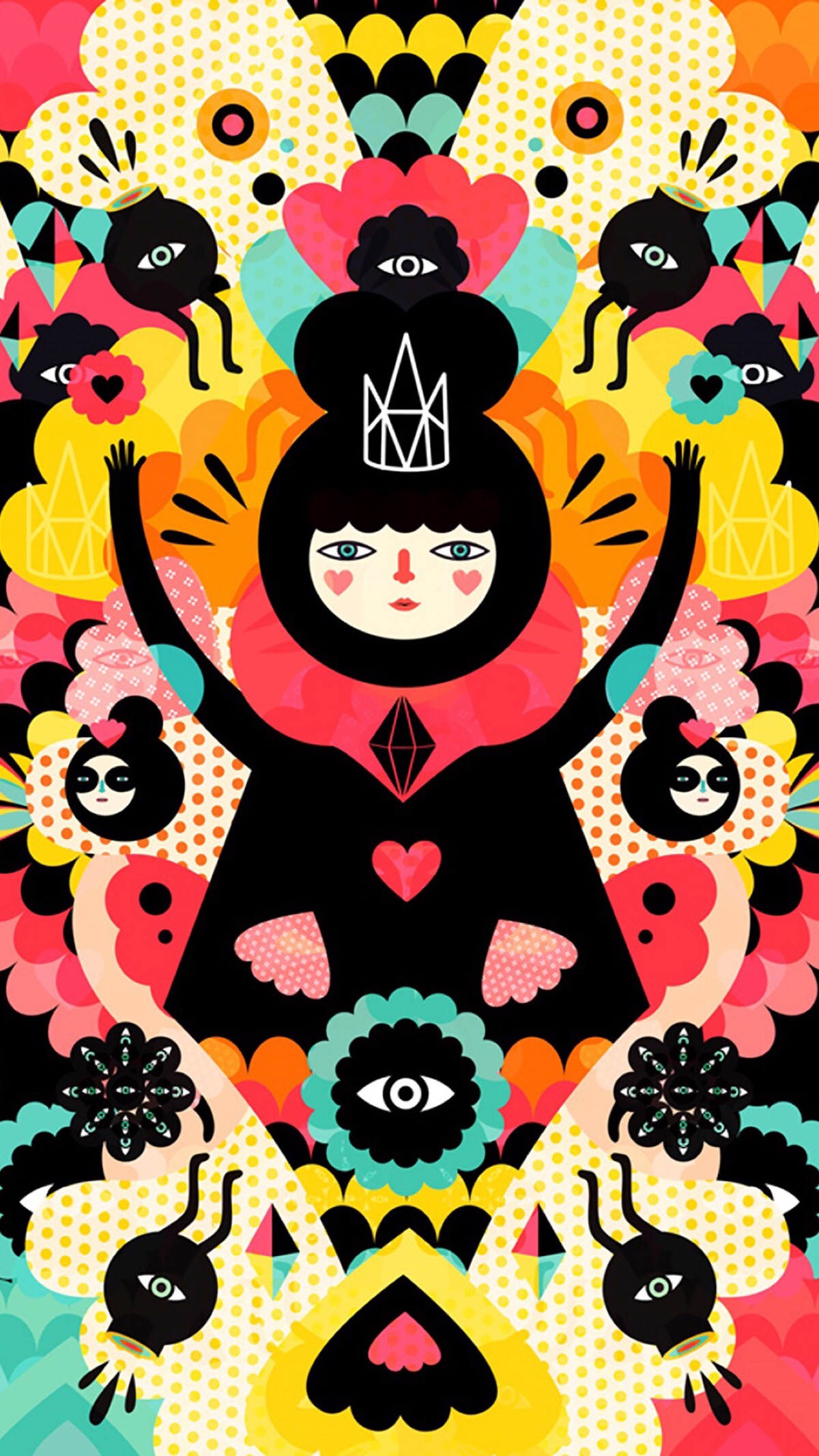 人物动物植物卡通动漫手绘插画可爱斗比萌宠个性背景彩色炫酷古风q版