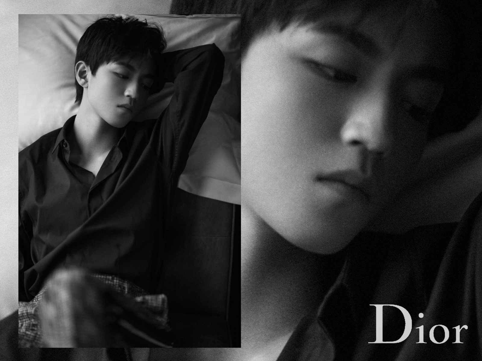 王俊凯 完美演绎dior homme黑色衬衫