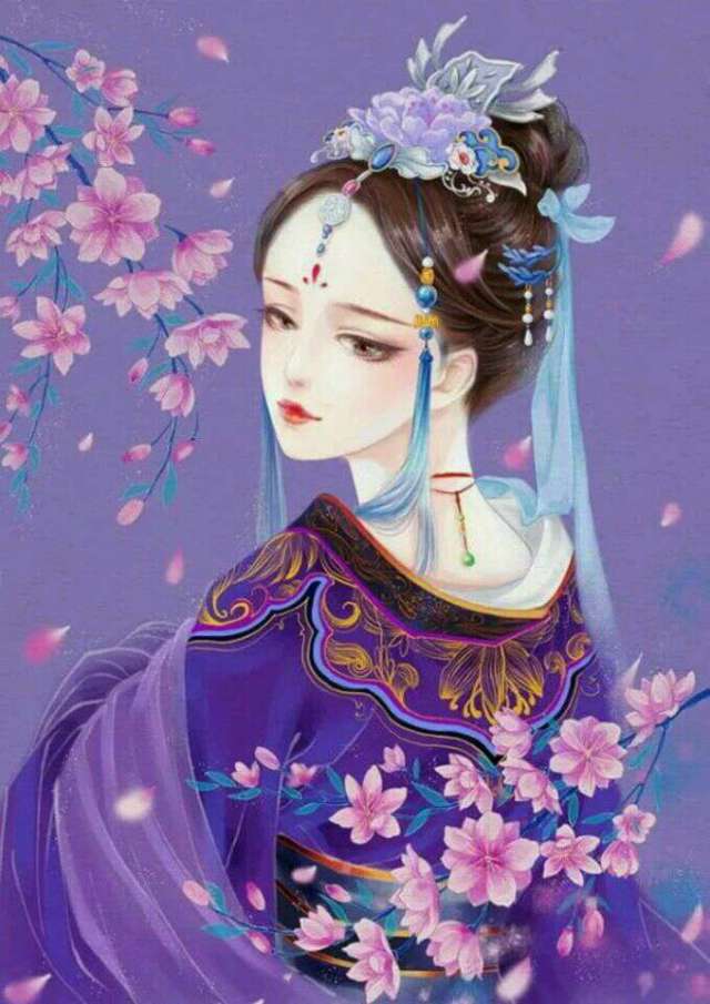 手绘古代美人
