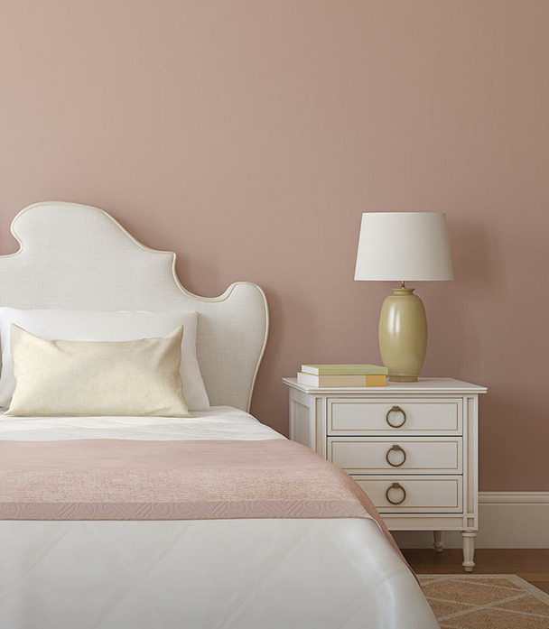 粉色给人温馨的感觉,用作卧室主色调,可以营造浪漫氛围