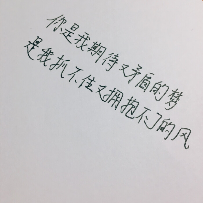 "你是我期待又矛盾的梦 是我抓不住又拥抱不了的风"