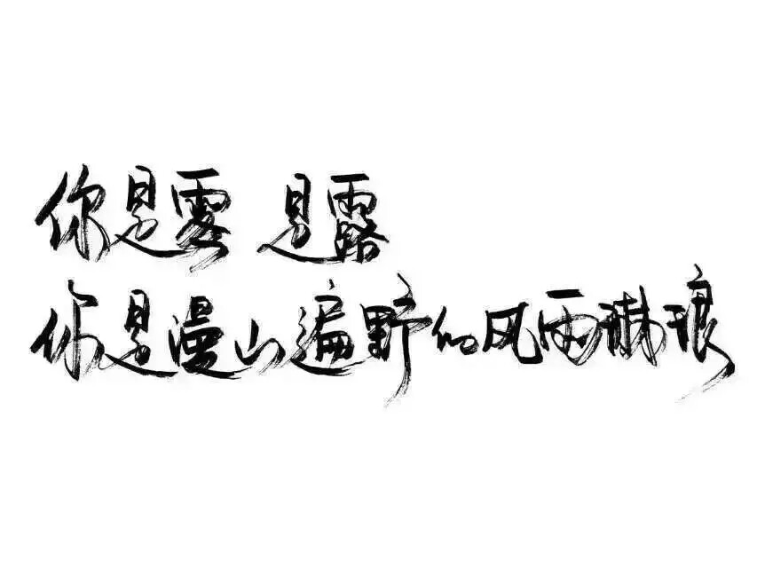 泼墨字 带字背景 手写 白纸黑字
