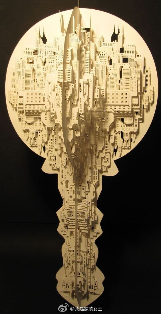 来自艺术家ingrid siliakus的立体折纸建筑