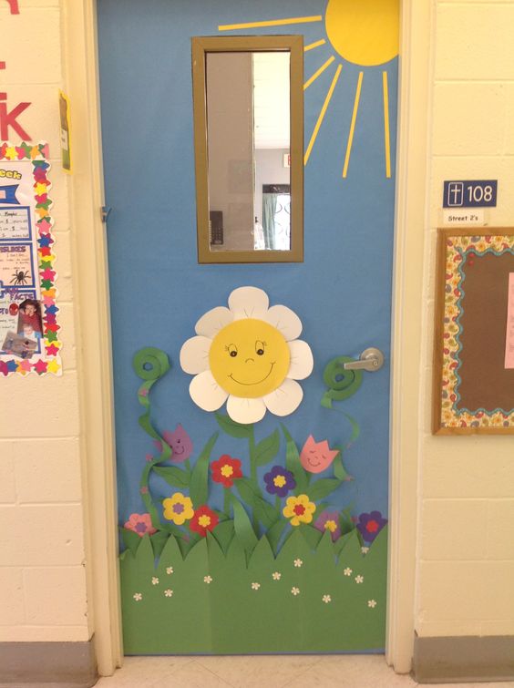 幼儿园春天门厅布置图片