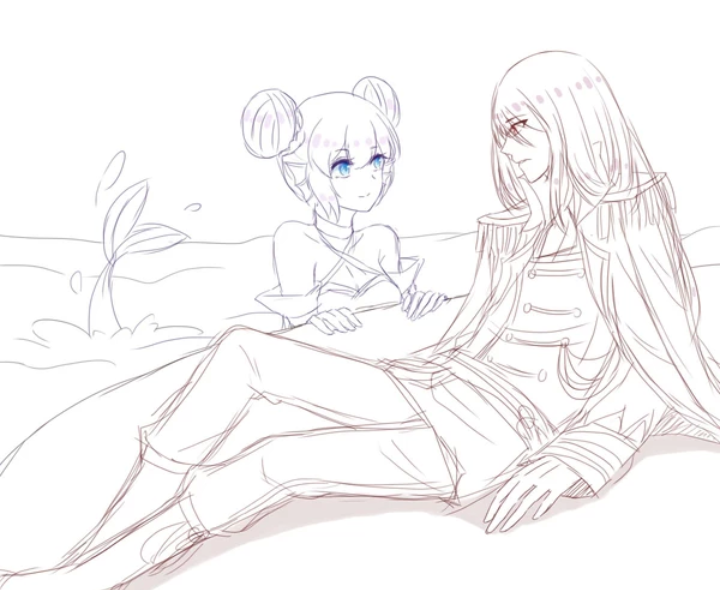 王者荣耀.小乔人鱼和周瑜王子.