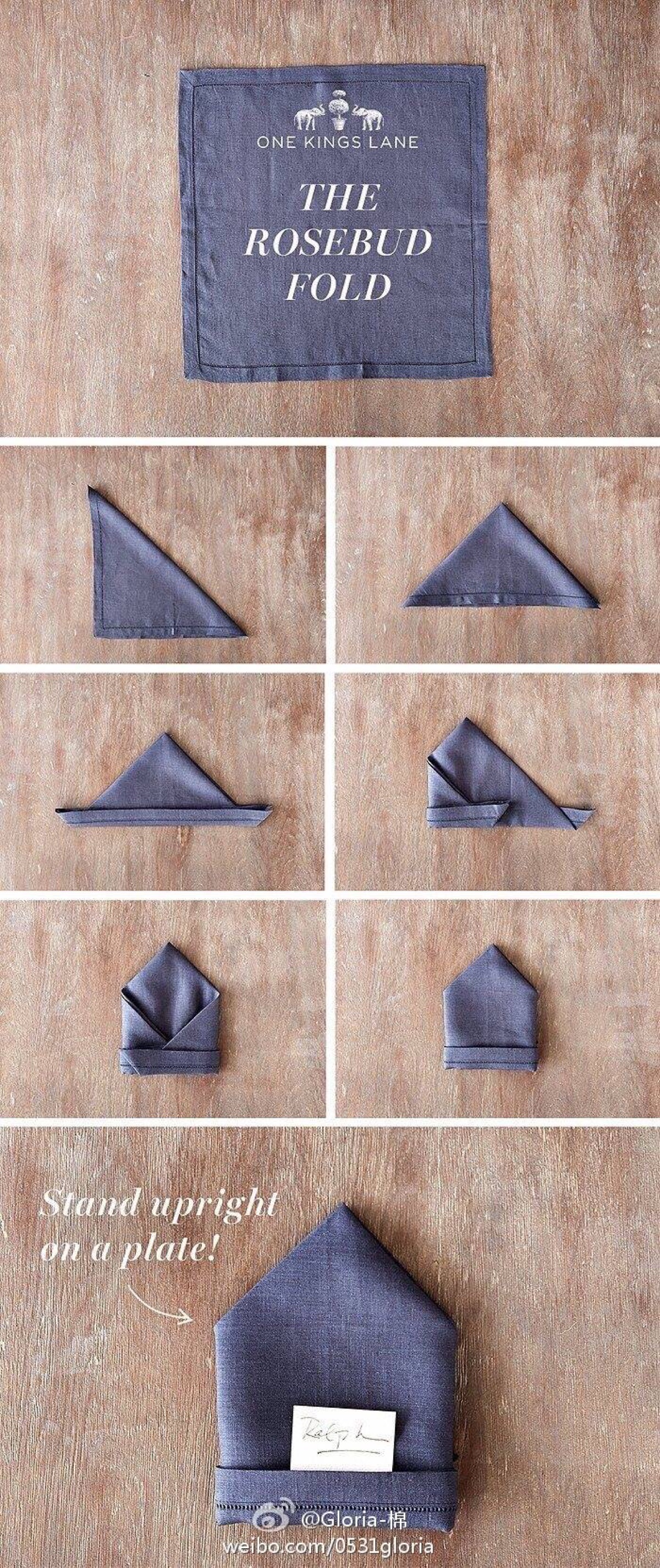 餐厅餐巾纸叠法图片