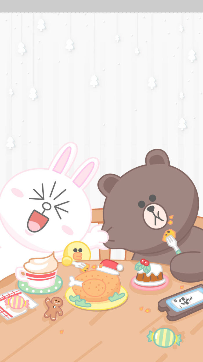 line friend壁纸抱图点赞