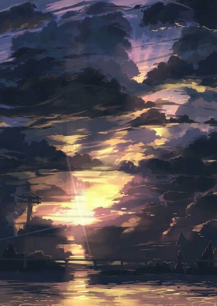 动漫背景,动漫天空 壁纸〔侵删致歉