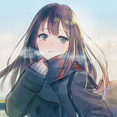 动漫 二次元 头像 女头 男头 水手服 围巾 少女