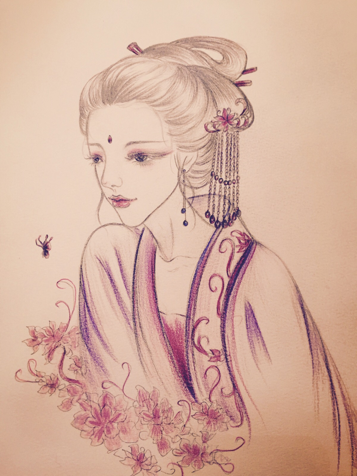 手绘 古风 女子