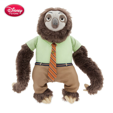 迪士尼商店 disney store 疯狂动物城 闪电flash树懒 毛绒玩具