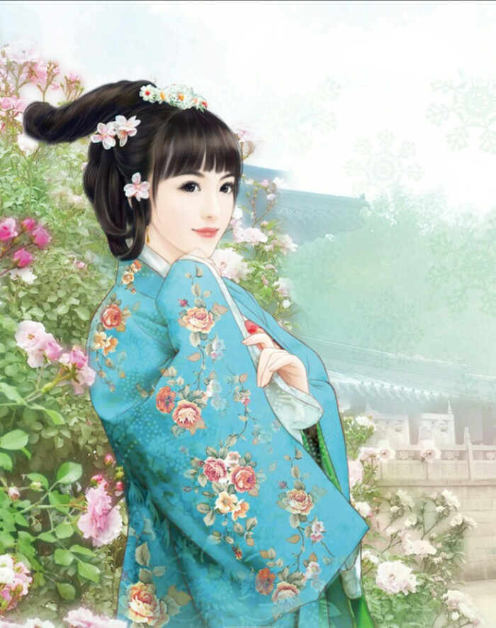 没事看看美女,拿起小孩一画,也是v美女的一…-堆吻与舌笔画美女图片