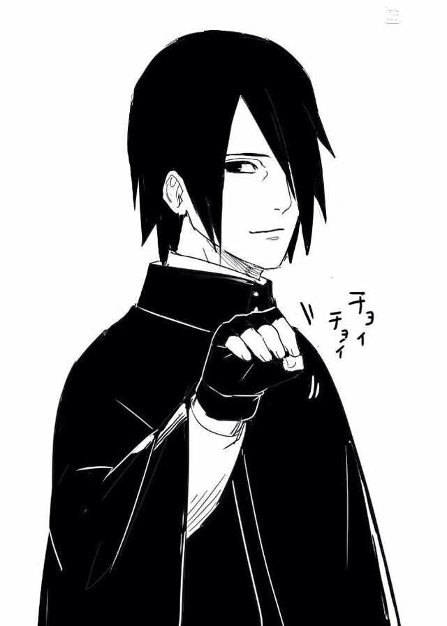 这里一只卖萌的成年佐助