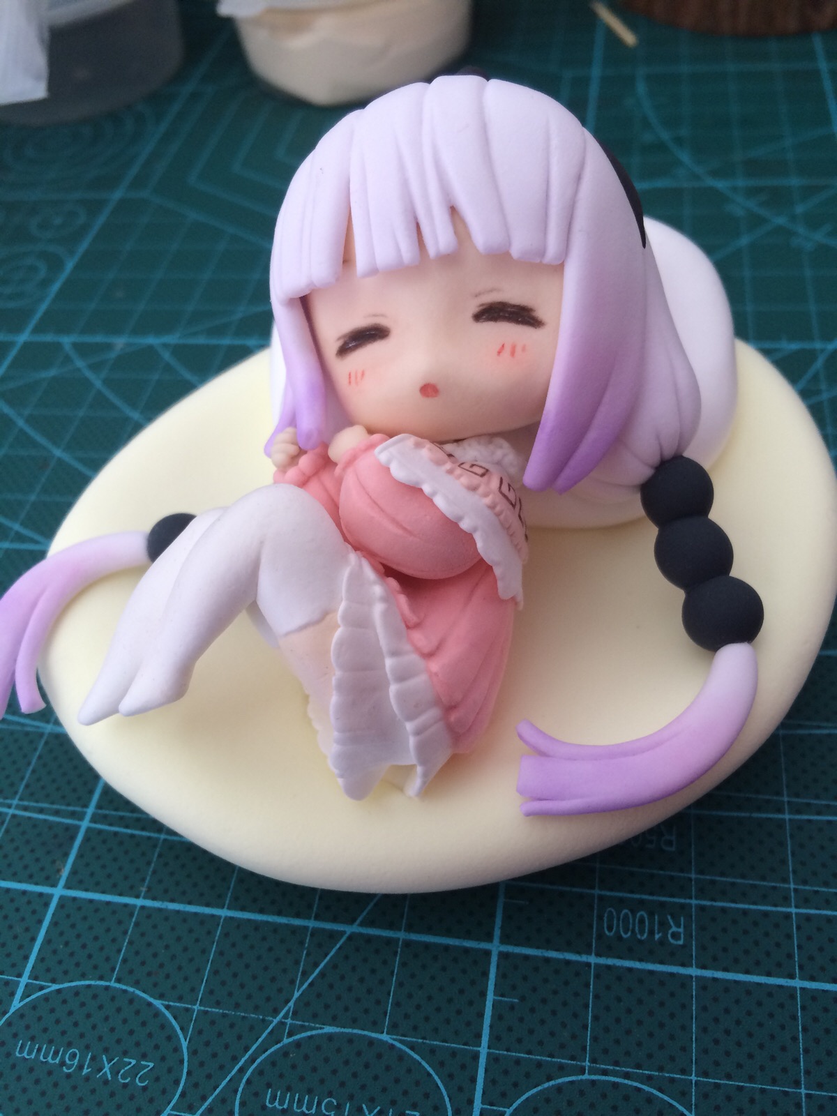 【青青手作】小林家的妹抖龙 康娜 超轻粘土手办 康娜超萌超可爱!