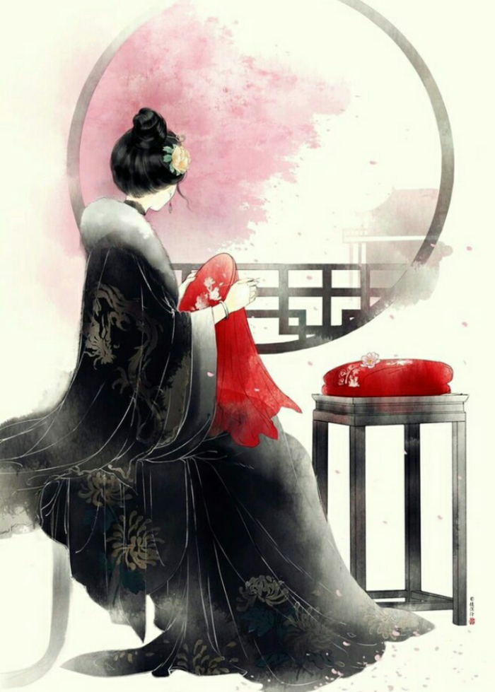〔 古风美人 〕 作者" 司徒溟泠 °古风 插画 风景 人物 森系 手绘