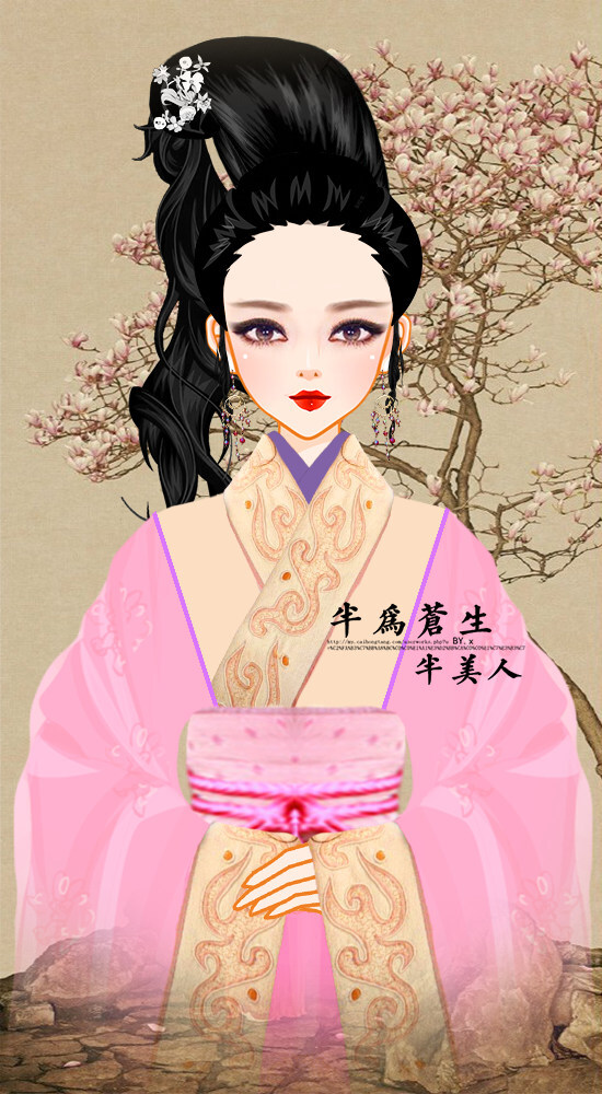 彩虹堂,古风,手绘,美人,妲己,林心如