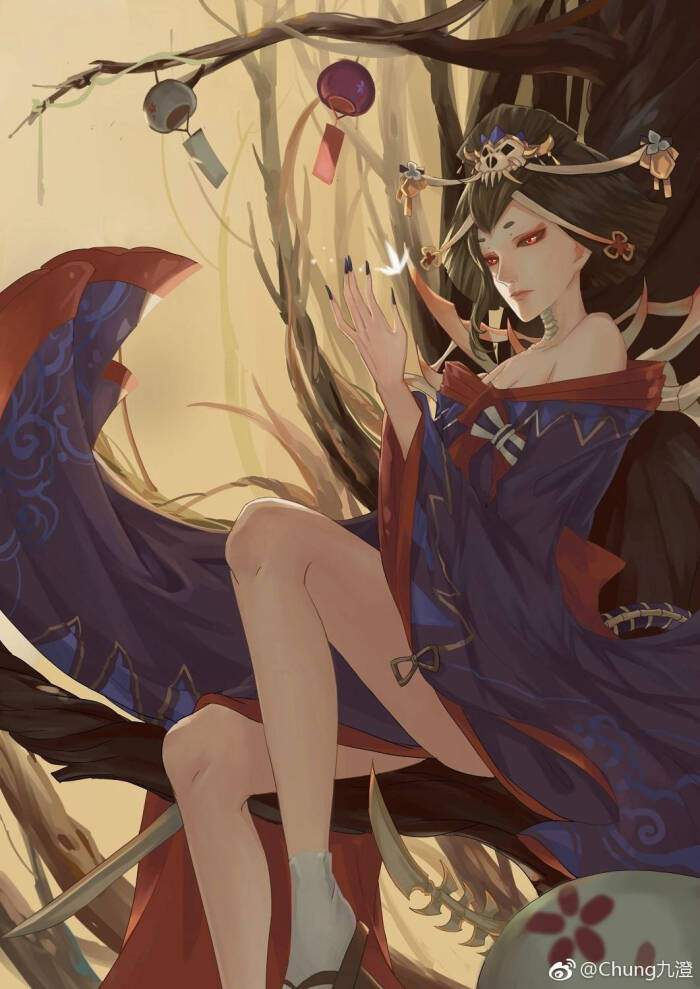 手绘 阴阳师 骨女