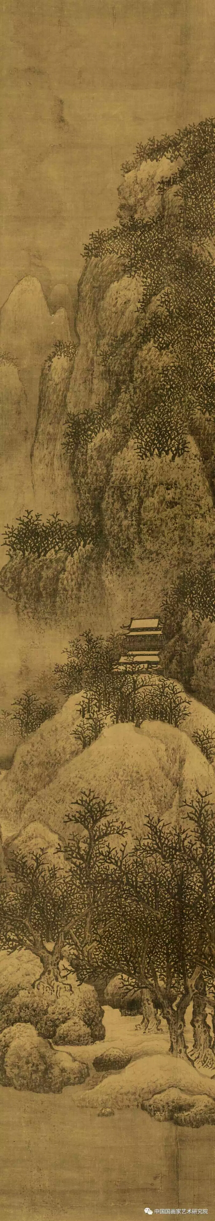 范宽 雪景寒林图 局部