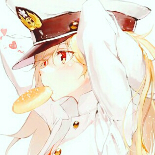 [kili]二次漫头 动漫 卡通 女头 自截 调色 少女 军帽 扎马尾 金发