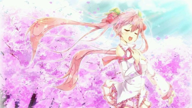 樱花树下,有一位少女在歌唱