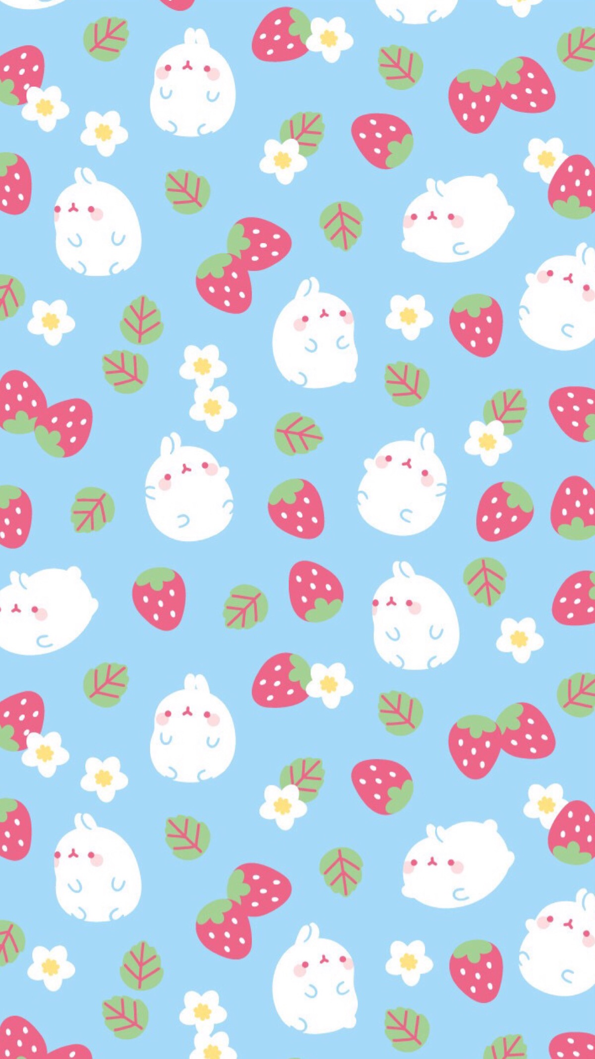 简单 插画 萌物 小清新 平铺 可爱壁纸"