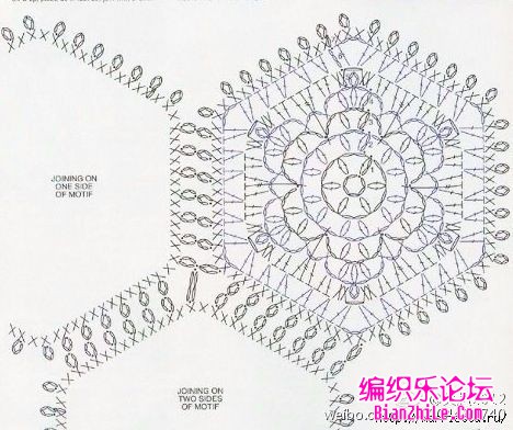 雪花钩针图解