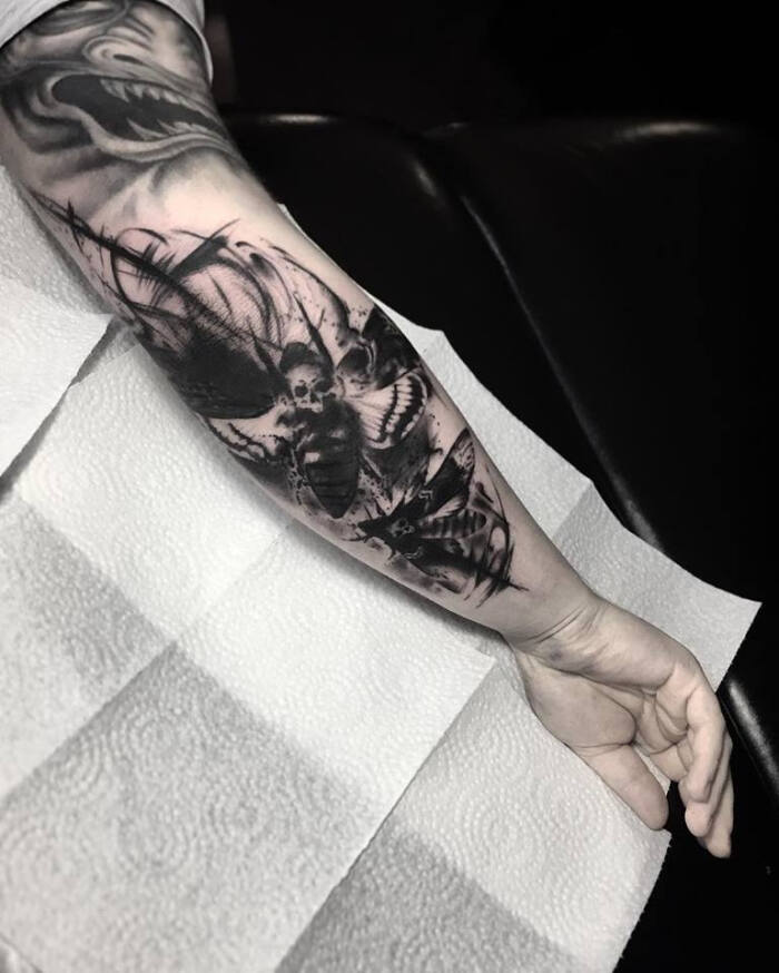 水墨 tattoo 纹身 刺青 水墨纹身图案 水墨设计 水墨素材 手臂纹身