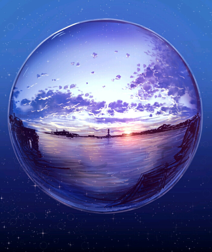 唯美 梦幻 魔幻 风景 星空 云彩 夕阳 黄昏 朝霞 流星 倒影 月亮 星星