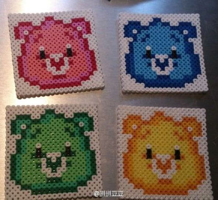 小舞家PBead拼豆爱心图纸熊系列hs2272227222722272c图纸图片