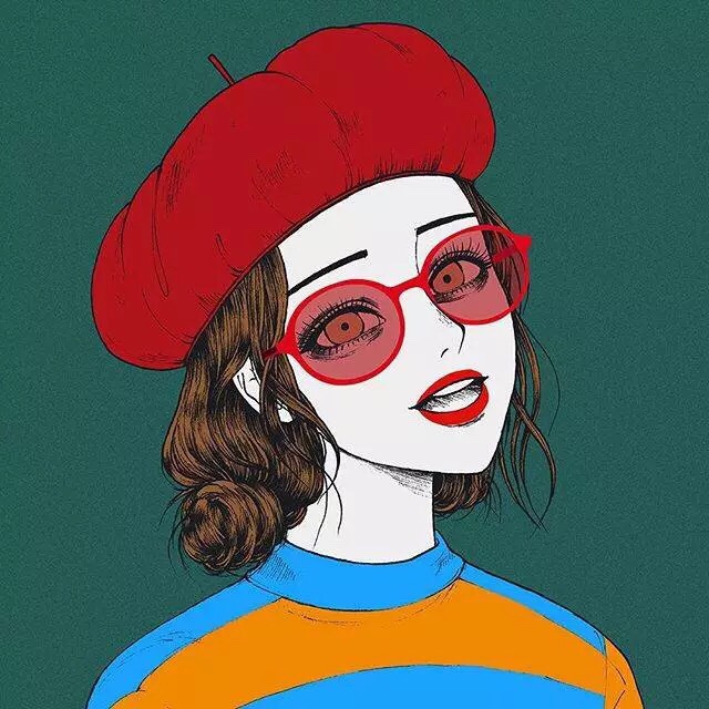 卡通人物 动漫人物 手绘头像 插画 泄露了仙气°